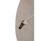 Round Black Wall Mirror with Seashell Inlay