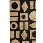 Black Wall Mirror with Shell Inlay