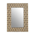 Black Wall Mirror with Seashell Inlay