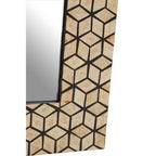 Black Wall Mirror with Seashell Inlay