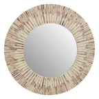 Natural Shell Round Wall Mirror