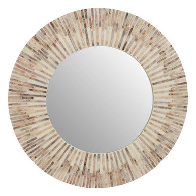 Natural Shell Round Wall Mirror