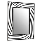 Black and Clear Open Frame Wall Mirror