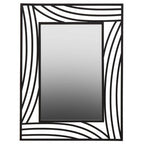 Black and Clear Open Frame Wall Mirror
