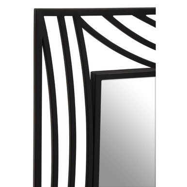 Black and Clear Open Frame Wall Mirror