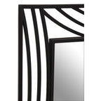 Black and Clear Open Frame Wall Mirror