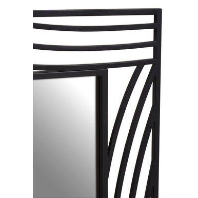 Black and Clear Open Frame Wall Mirror