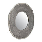 Small Oak Effect Silver Wall Mirror