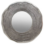 Small Oak Effect Silver Wall Mirror
