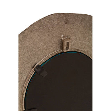 Small Oak Effect Silver Wall Mirror