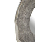 Large Oak Effect Silver Wall Mirror