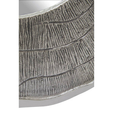 Large Oak Effect Silver Wall Mirror