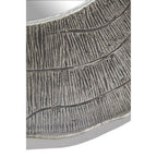 Large Oak Effect Silver Wall Mirror
