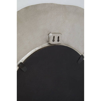 Large Oak Effect Silver Wall Mirror
