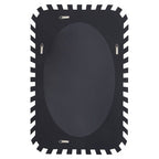 Silver Rectangular Sunburst Wall Mirror