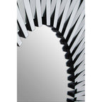 Silver Rectangular Sunburst Wall Mirror