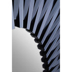 Grey Rectangular Sunburst Wall Mirror