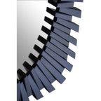 Grey Rectangular Sunburst Wall Mirror