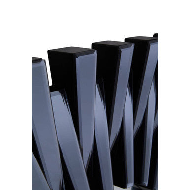 Grey Rectangular Sunburst Wall Mirror