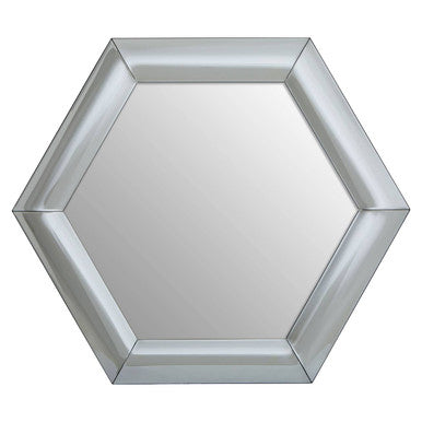 Silver Hexagon Wall Mirror
