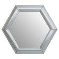 Silver Hexagon Wall Mirror