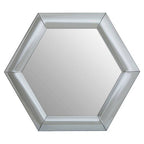Silver Hexagon Wall Mirror