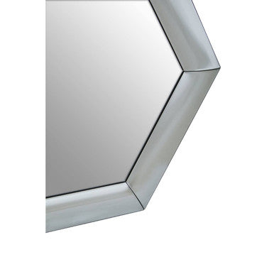 Silver Hexagon Wall Mirror