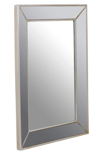 Silver Finish Rectangular Wall Mirror