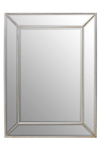 Silver Finish Rectangular Wall Mirror
