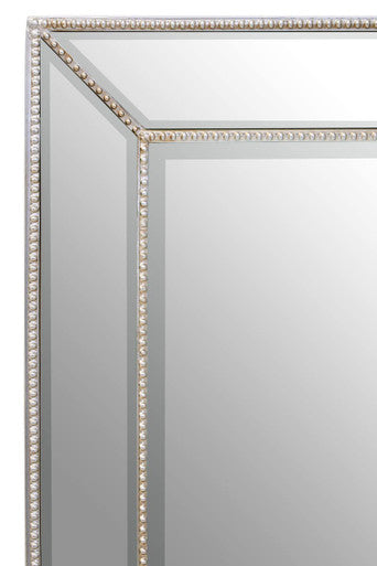 Silver Finish Rectangular Wall Mirror