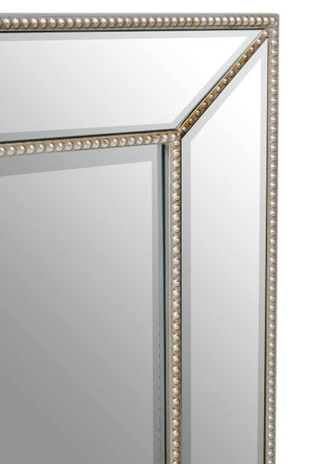 Silver Finish Rectangular Wall Mirror