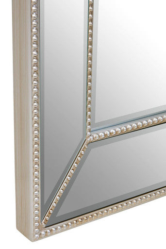 Silver Finish Rectangular Wall Mirror