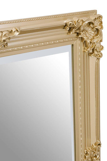 Gold Finish Wooden Frame Wall Mirror