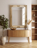 Gold Finish Wooden Frame Wall Mirror