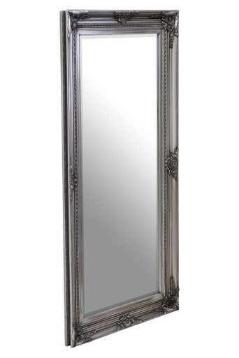 Silver Wooden Frame Wall Mirror