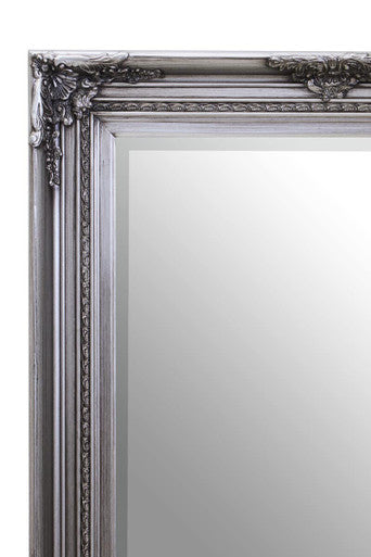 Silver Wooden Frame Wall Mirror