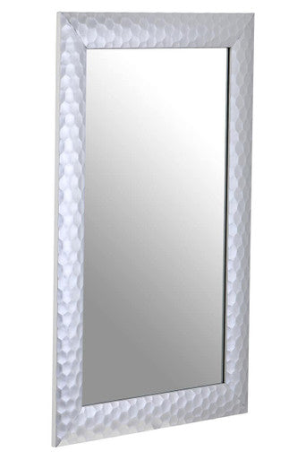 60x90cm Honeycomb Silver Frame Wall Mirror