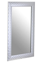60x90cm Honeycomb Silver Frame Wall Mirror