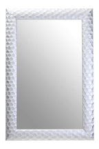 60x90cm Honeycomb Silver Frame Wall Mirror