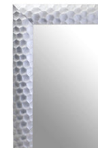 60x90cm Honeycomb Silver Frame Wall Mirror