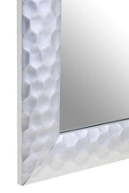 60x90cm Honeycomb Silver Frame Wall Mirror
