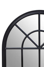 Black Arched Wooden Frame Wall Mirror | Lovida