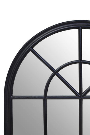 Black Arched Wooden Frame Wall Mirror | Lovida