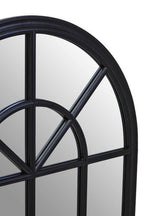 Black Arched Wooden Frame Wall Mirror | Lovida