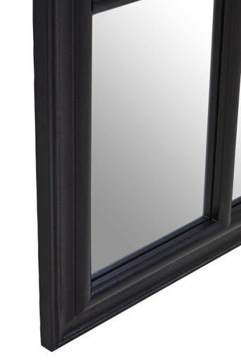 Black Arched Wooden Frame Wall Mirror | Lovida