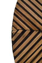 Bamboo Inlay Round Wall Mirror