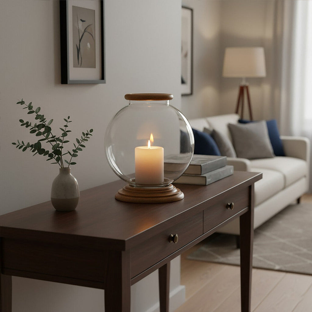 Hurricane Large Glass Candle Holder
