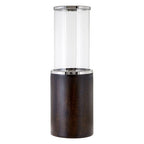 Small Mango Wood Hurricane Candle Holder