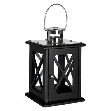 Small Black Criss Cross Lantern