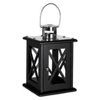 Small Black Criss Cross Lantern